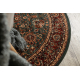 Wool carpet KASHQAI 4362 400 circle ornament green / claret