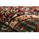 Wollen tapijt KASHQAI 4362 400 cirkel ornament groen / bordeaux rode kleur