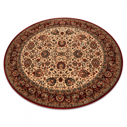 Alfombra de lana KASHQAI 4362 102 circulo ornamento beige / burdeos