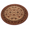 Dywan wełniany KASHQAI 4362 102 koło ornament beż / bordo