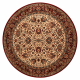 Tapete de lã KASHQAI 4362 102 cercle ornamento bege / bordó