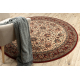 Wool carpet KASHQAI 4362 102 circle ornament beige / claret