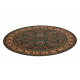 Wollen tapijt KASHQAI 4362 410 cirkel ornament groen / beige