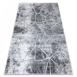 модерен MEFE килим 2783 мрамор - structural две нива на руно сив