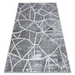 модерен MEFE килим 2783 мрамор - structural две нива на руно тъмно сив