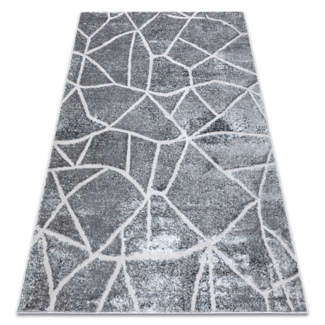 сучасний MEFE килим 2783 Мармур - Structural два рівні флісу темно-сірий