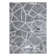 Modern MEFE matta 2783 Marble - strukturella två nivåer av hudna mörkgrå 