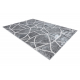 модерен MEFE килим 2783 мрамор - structural две нива на руно тъмно сив