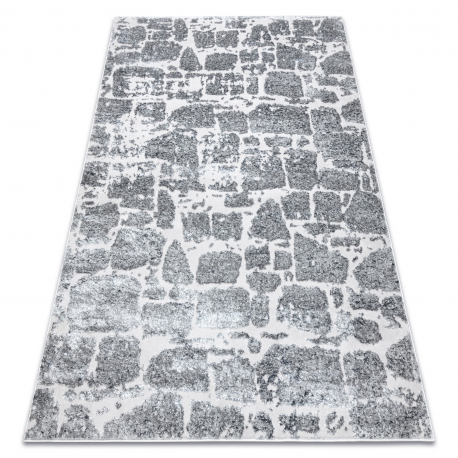 Modern MEFE carpet 6184 Paving brick - structural two levels of fleece dark grey 