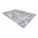 Moderní MEFE koberec 6184 Dlažba cihlový - Strukturální, dvě úrovně rouna tmavošedý