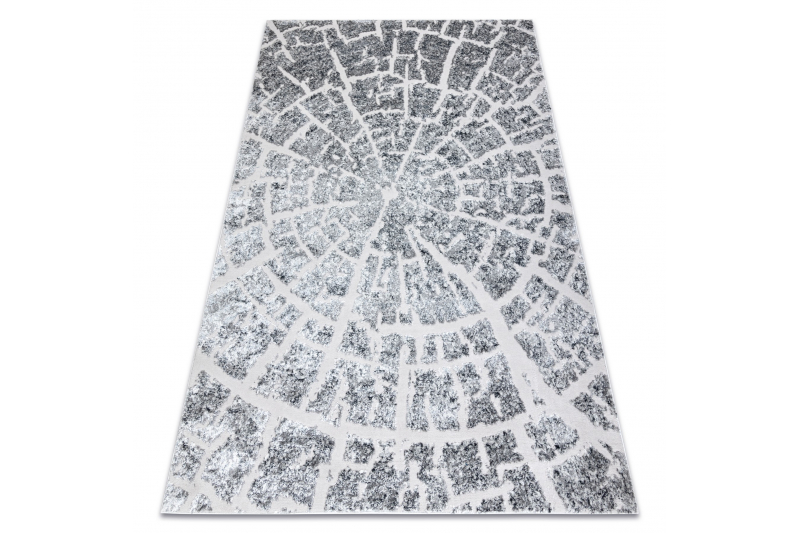 Dywan MEFE nowoczesny  6185 Pień drzewo drewno - Strukturalny, dwa poziomy runa szary - Rozmiar : 120x170 cm