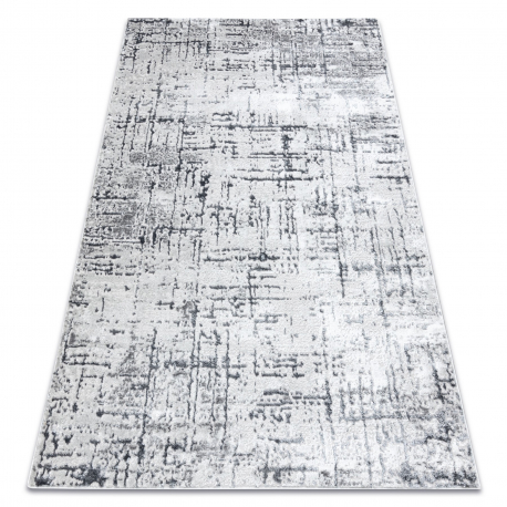 сучасний MEFE килим 8722 Лінії vintage - Structural два рівні флісу сірий / білі