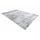 Tapete MEFE moderno 8722 Linhas vintage - Structural dois níveis de lã cinza cinzento / branco