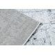 Tæppe MEFE moderne 8722 Linjer vintage vasket - Strukturelle, to niveauer af fleece grå / hvid