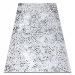 Modern MEFE carpet 8724 Ornament vintage - structural two levels of fleece grey 