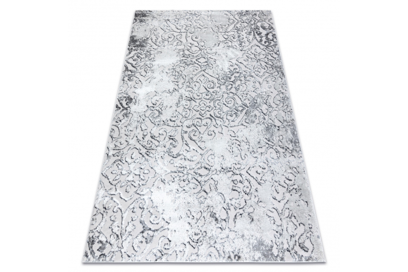 Modern MEFE szőnyeg 8724 Dísz vintage - Structural két szintű gyapjú szürke - Méret : 80x150 cm, Szín : szürke