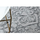 Alfombra MEFE moderna 8724 Ornamento vintage - Structural dos niveles de vellón gris 