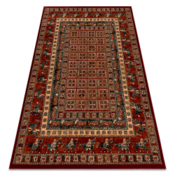 Koberec KASHQAI 4301 300 orientálne, rámové terakota / zelený