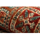 Tapete de lã KASHQAI 4301 300 oriental, quadro terracota / verde