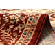 Wollen tapijt KASHQAI 4303 106 Bloemen, kader beige / bordeaux rode kleur