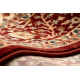 вълнен килим KASHQAI 4303 106 цветя, рамка бежов / зелено