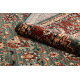 Wollen tapijt KASHQAI 4362 400 ornament groen / bordeaux rode kleur