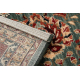 Wollen tapijt KASHQAI 4362 400 ornament groen / bordeaux rode kleur