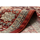 Wollen tapijt KASHQAI 4365 300 Bloemen, kader bordeaux rode kleur / beige