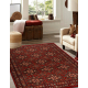 Wollen tapijt KASHQAI 4372 300 Bloemen, kader rode kleur