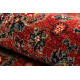 Tapis en laine KASHQAI 4372 300 Fleurs, cadre bordeaux