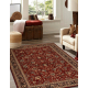 Wollen tapijt KASHQAI 4362 300 ornament bordeaux rode kleur / zwart