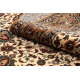 Wollen tapijt KASHQAI 4362 103 Bloemen, kader beige / bordeaux rode kleur