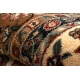 Wollen tapijt KASHQAI 4362 103 Bloemen, kader beige / bordeaux rode kleur