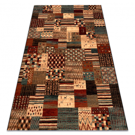 Tappeto di lana KASHQAI 4353 990 Patchwork terracotta / beige 
