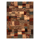 KASHQAI 4353 990 gyapjú szőnyeg Patchwork terrakotta / bézs