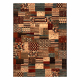 Tappeto di lana KASHQAI 4353 990 Patchwork terracotta / beige 