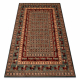 KASHQAI 4301 401 gyapjú szőnyeg keleti, keret zöld / terrakotta