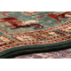 вовняний килим KASHQAI 4301 401 східні, рамка зелений / теракотовий