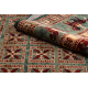 Tapis en laine KASHQAI 4301 401 oriental, cadre vert / terre cuite