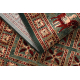 KASHQAI 4301 401 gyapjú szőnyeg keleti, keret zöld / terrakotta