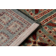 Wollen tapijt KASHQAI 4301 401 oosters, kader groen / terracotta