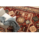 Wool carpet KASHQAI 4306 300 oriental, frame terracotta / beige