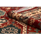 Wollen tapijt KASHQAI 4306 300 oosters, kader terracotta / beige