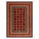 KASHQAI 4349 300 gyapjú szőnyeg keleti, keret terrakotta / zöld