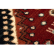Tapete de lã KASHQAI 4364 301 oriental, quadro bordó / preto