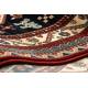 Alfombra de lana KASHQAI 4364 301 oriental, marco burdeos / negro