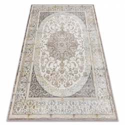 Tapis BLISS Z204AZ128 crème / beige - Cadre, ornement, moderne, structurel