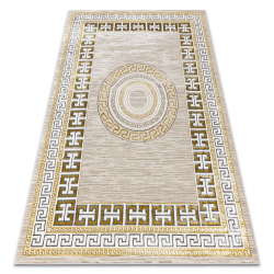 Tapis BLISS Z205AZ127 crème / or - Cadre, grec, moderne, structurel