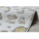 BLISS Z232AZ128 alfombra crema / beige - Patrón de leopardo, moderna, estructural