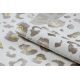 BLISS Z232AZ128 tappeto crema / beige - Motivo leopardato, moderno, strutturale